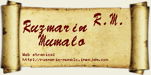 Ruzmarin Mumalo vizit kartica